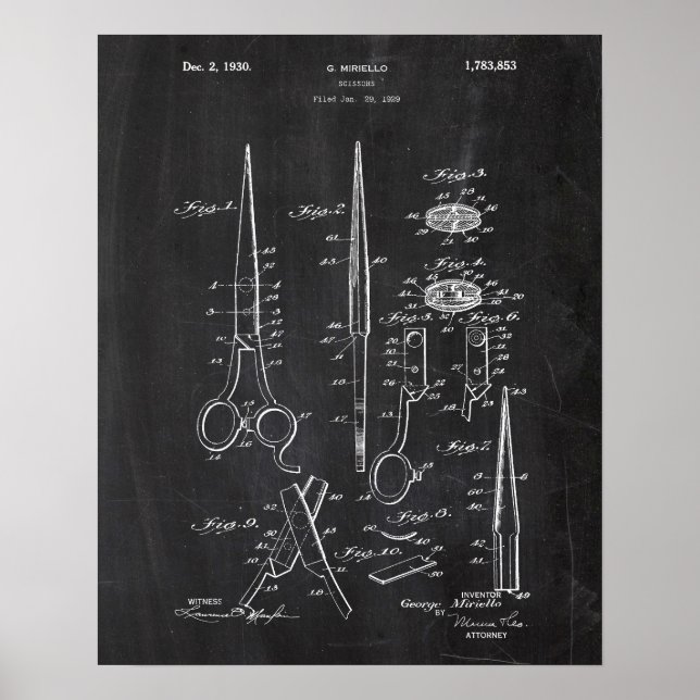 Scheren-Patent Poster (Vorne)