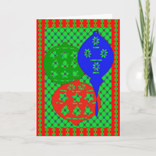 Scherenæornaments Feiertagskarte