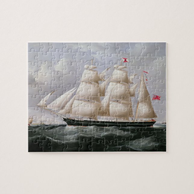 SchererBarque "Procymatia" vor Dover (Öl auf canv Puzzle (Horizontal)