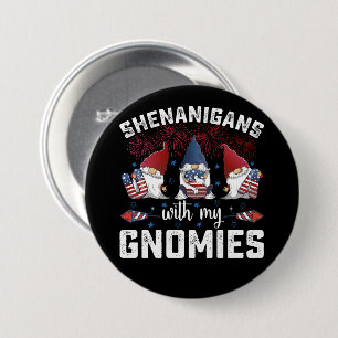 Scherereien mit meinen Gnomies USA 4. Juli Button