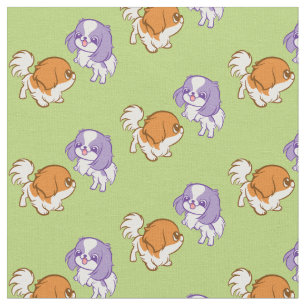 Scherzender Kawaii Welpen-Japaner Chin Stoff