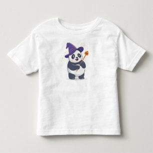 Scherzhafter Panda-Zauberer mit magischem Hut Kleinkind T-shirt