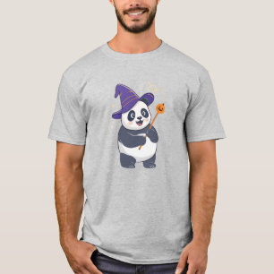 Scherzhafter Panda-Zauberer mit magischem Hut T-Shirt
