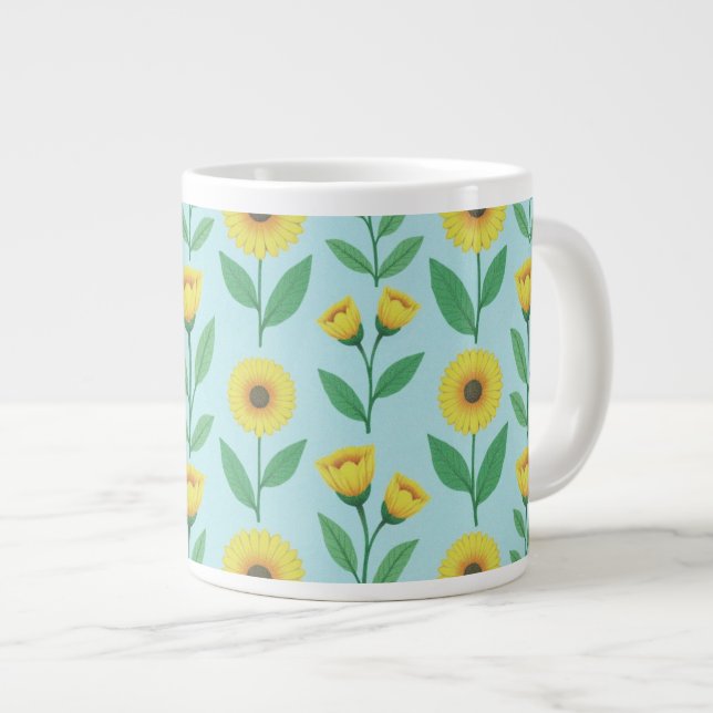 Scherzhaftes Blühen Jumbo-Tasse (Vorderseite Rechts)
