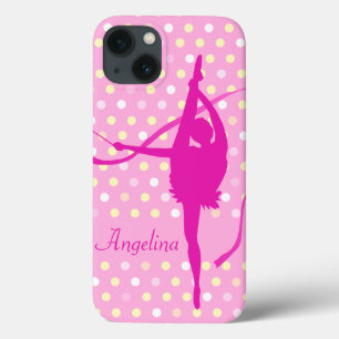Scherzt die Mädchen, die Gymnast-Tupfenrosa ipad Case-Mate iPhone Hülle