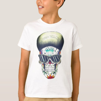 scherzt neuen Schulzuckerschädel-T - Shirt