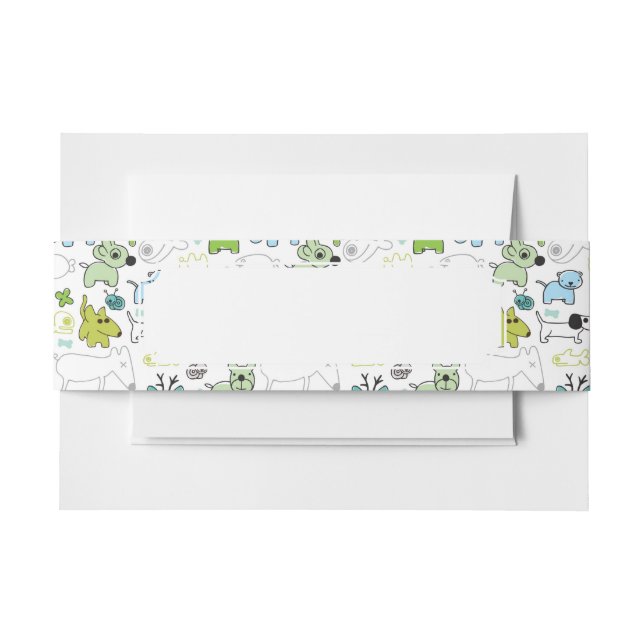scherzt Tierhintergrundmuster Einladungsbanderole (Vorderseite Beispiel)