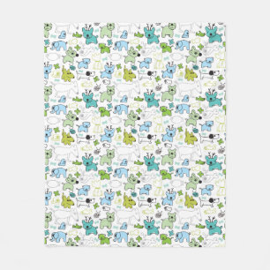 scherzt Tierhintergrundmuster Fleecedecke
