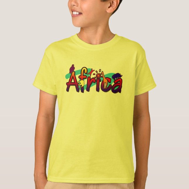 Scherzt trendy coole Afrikas u. des Spaßes wilde T-Shirt (Vorderseite)