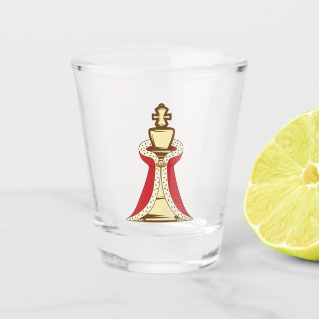 Schess King Piece Schnapsglas (Vorderseite)