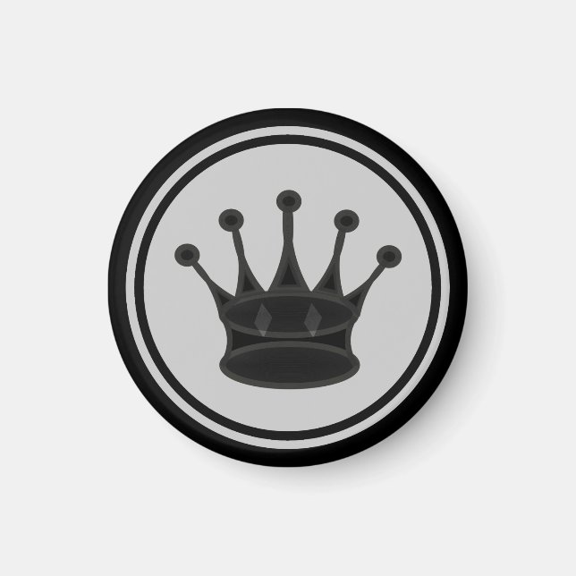 Schess Piece Black Queen Magnet (Vorne)