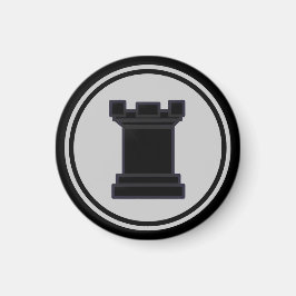 Schess Piece Black Rook Magnet