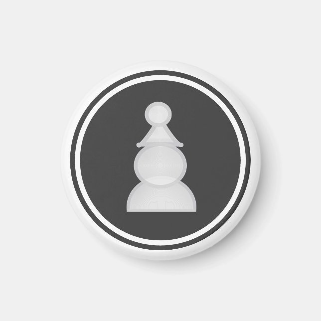 Schess Piece White Pawn Magnet (Vorne)