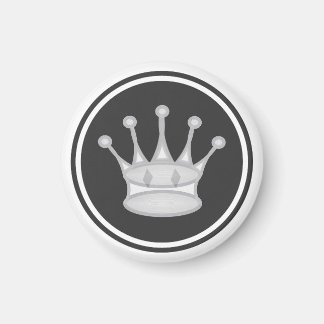 Schess Piece White Queen Magnet (Vorne)