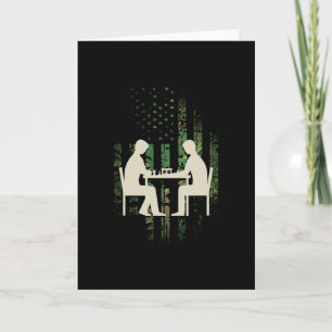Schess Player Gift Patriot Karte