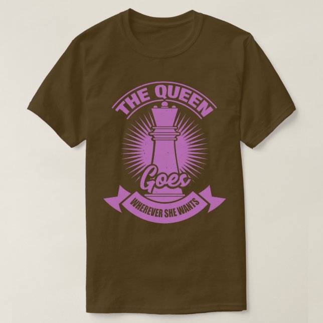 Schess Queen Player Girl-Geschenk T-Shirt (Design vorne)
