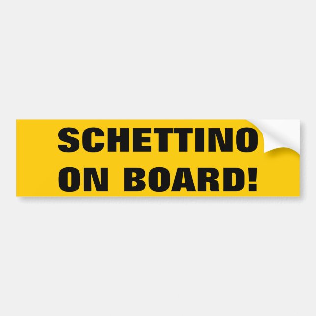 SCHETTINO AN BORD! AUTOAUFKLEBER (Vorne)