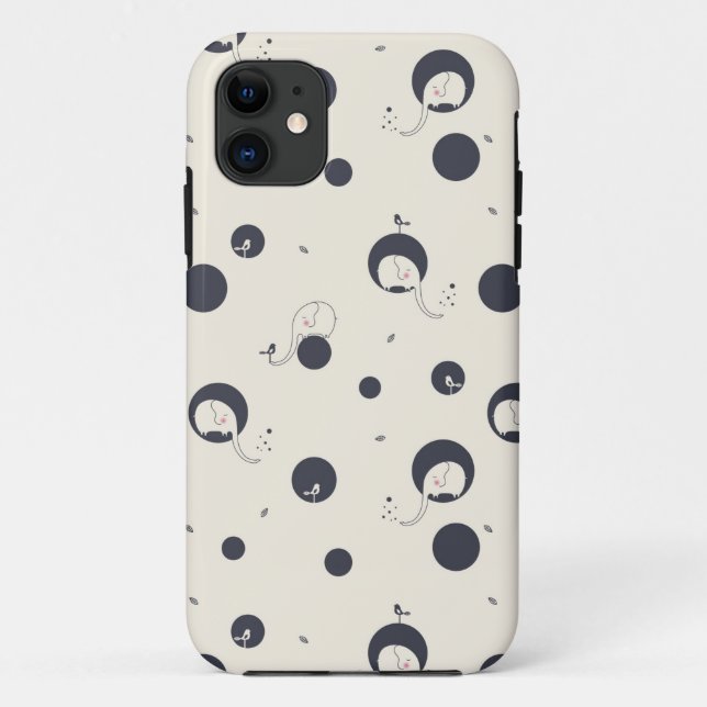 Scheuer Elefant-Muster Case-Mate iPhone Hülle (Rückseite)