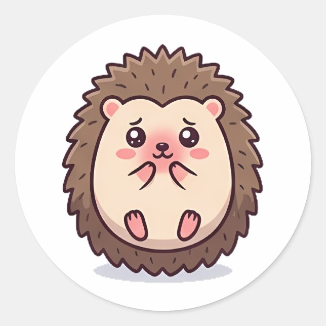 Scheuer Igel Runder Aufkleber (Vorderseite)