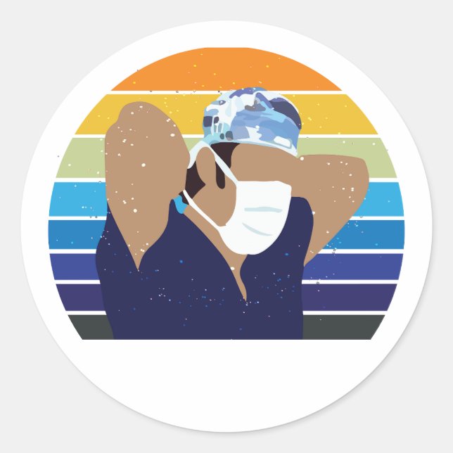 Scheuerschutzkappe Runder Aufkleber (Vorderseite)