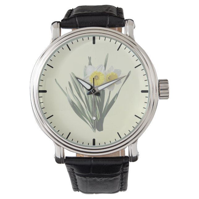 Scheues kleines Narzisse Armbanduhr (Vorderseite)