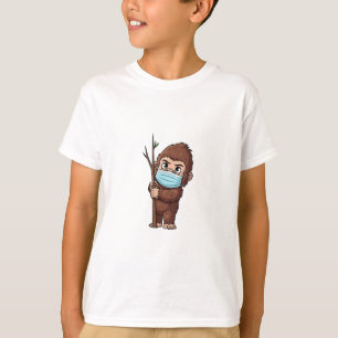 Scheues Sasquatch-Gesichtsmaske Kinder T-Shirt