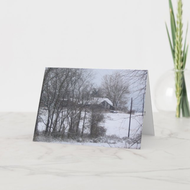 Scheune Feiertagskarte (Vorderseite)