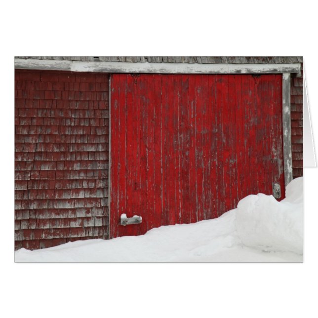 Scheune im Winter (Vorderseite (Horizontal))