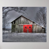 Scheune im Winter