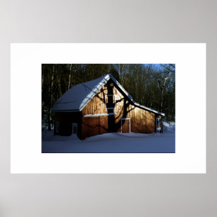 Scheune mit Schatten Poster