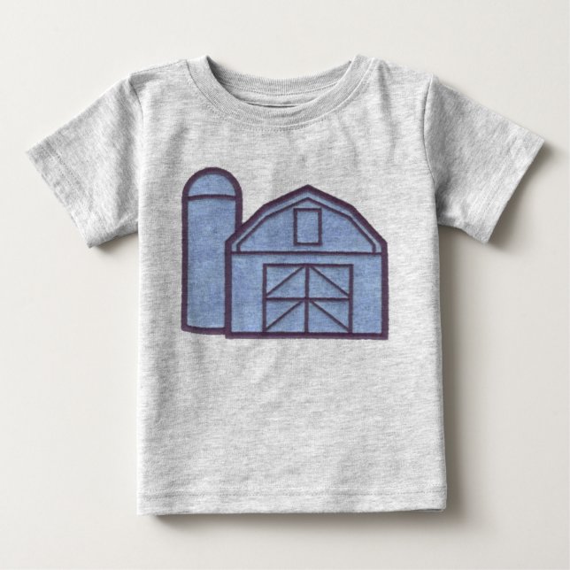 Scheune und Silo Baby T-shirt (Vorderseite)