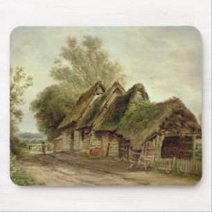 Scheunen bei Flatford (Öl auf Leinwand) Mousepad