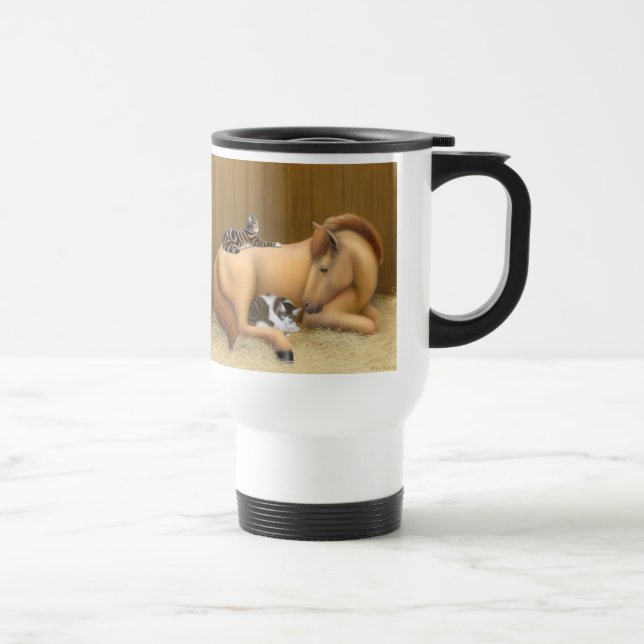 Scheunen-Freund-Pferdereise-Tasse Reisebecher (Rechts)