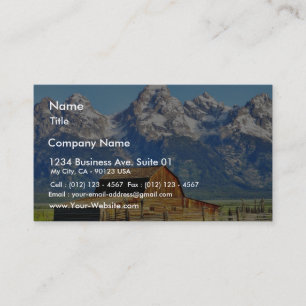 Scheunen Grand Tetons Berge Visitenkarte