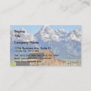 Scheunen Grand Tetons Berge Visitenkarte