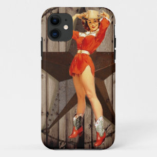 Scheunen-hölzernes einziges Stern-Western-Land Case-Mate iPhone Hülle
