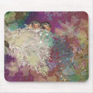 Scheunen-Schwalben-Fantasiesechziger jahre zwei Mousepad