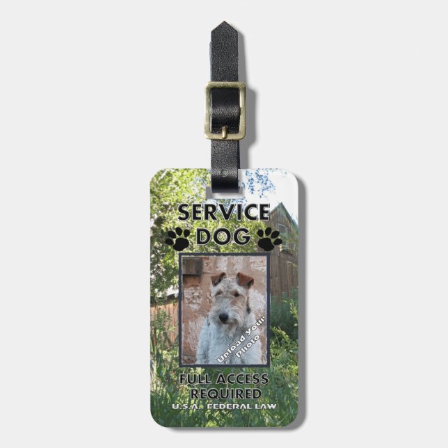 Scheunen-Service-HundeFoto Identifikation Gepäckanhänger (Vorderseite vertikal)