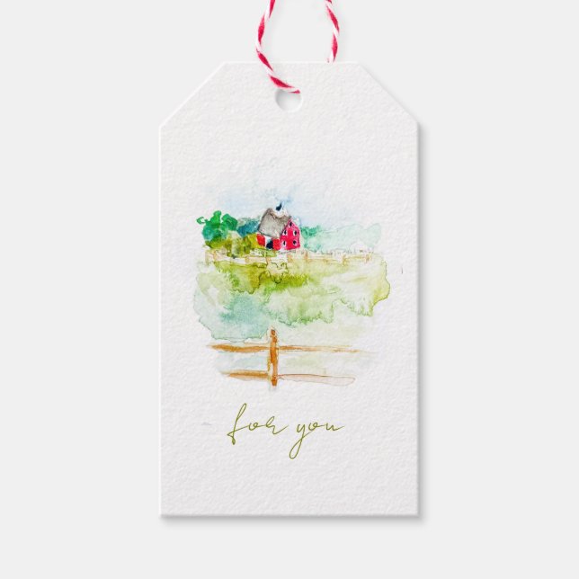 Scheunen-Tag Geschenkanhänger (Vorderseite)