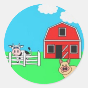 Scheunenaufkleber Runder Aufkleber