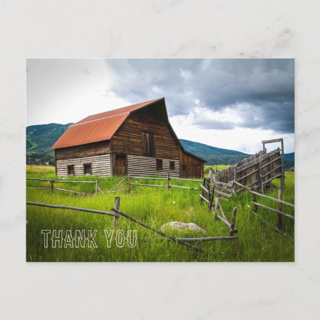 Scheunenbild Dankeschön-Postkarte Postkarte (Vorderseite)