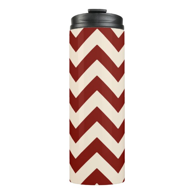 Scheunenroter Chevron Thermosbecher (Vorderseite)
