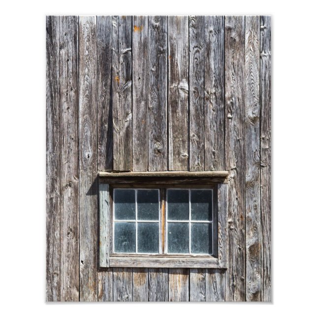 Scheunenseite mit Fenster Fotodruck (Vorne)