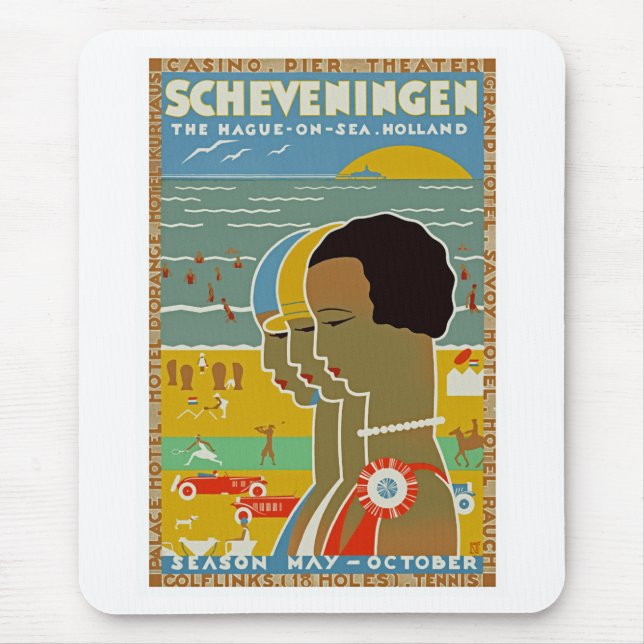 Scheveningen ~ Den Haag auf See, Holland Mousepad (Vorne)