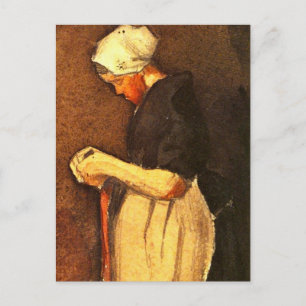 Scheveningen-Frauenporträt von Vincent van Gogh Postkarte