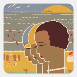 Scheveningen Quadratischer Aufkleber