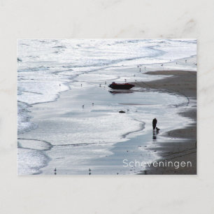 Scheveningen Strand: Meer kommt bei Dämmerung ans  Postkarte