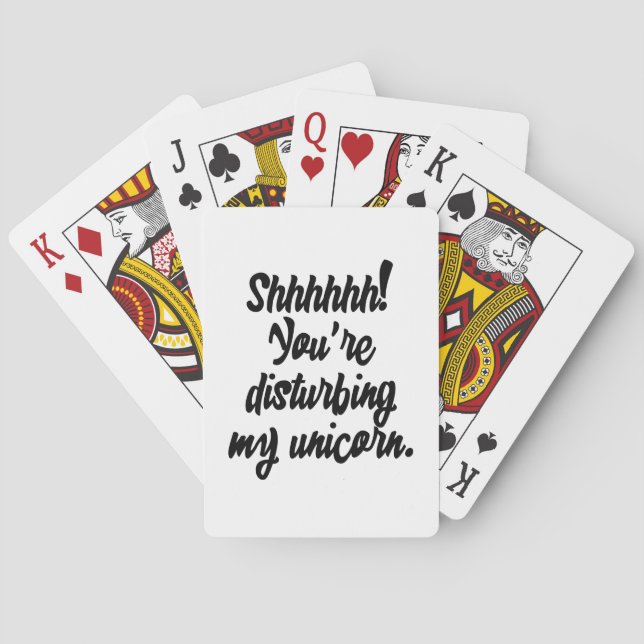 Schhhhhhh! Du störst mein Einhorn! Spielkarten (Rückseite)