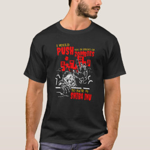 Schiba Inu Funny Dog Lo Rette dich in Zombies T-Shirt