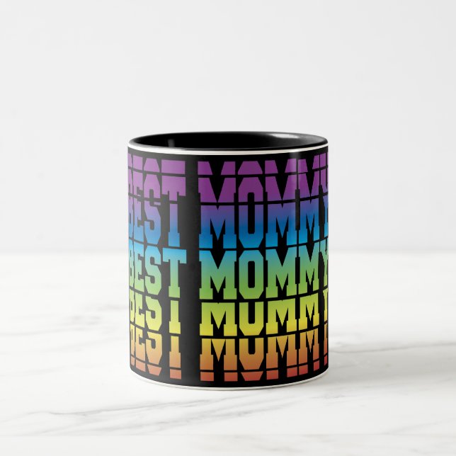 Schicht 1Beste Mommy, Muttertag Zweifarbige Tasse (Mittel)